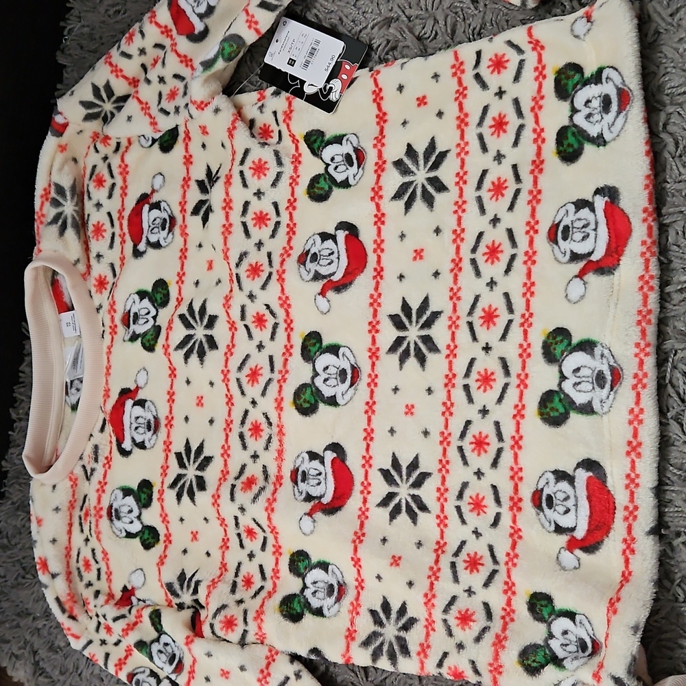 Fleece Mickey Christmas Pajamas BNWT